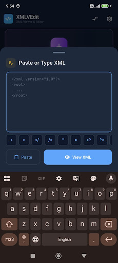 Search results showing all occurrences of a tag in an XML file with instant highlights