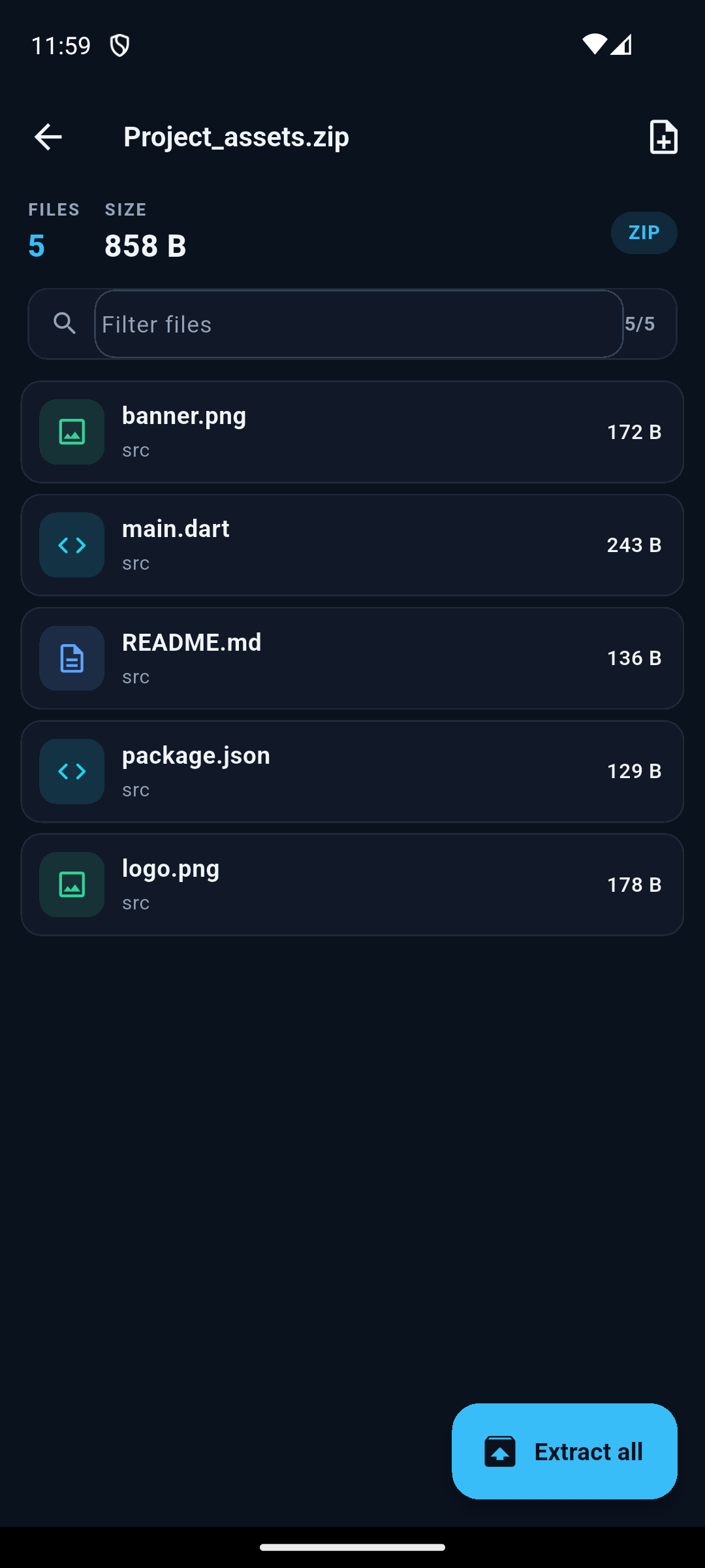 ZIP Archive Manager screenshot 3